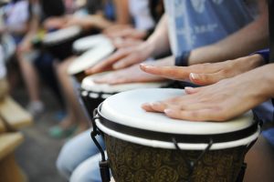 Djembe drum line