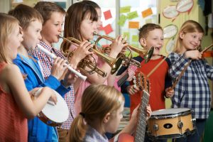 Children playing instruments