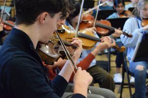 Violin players from Essex Youth Orchestra